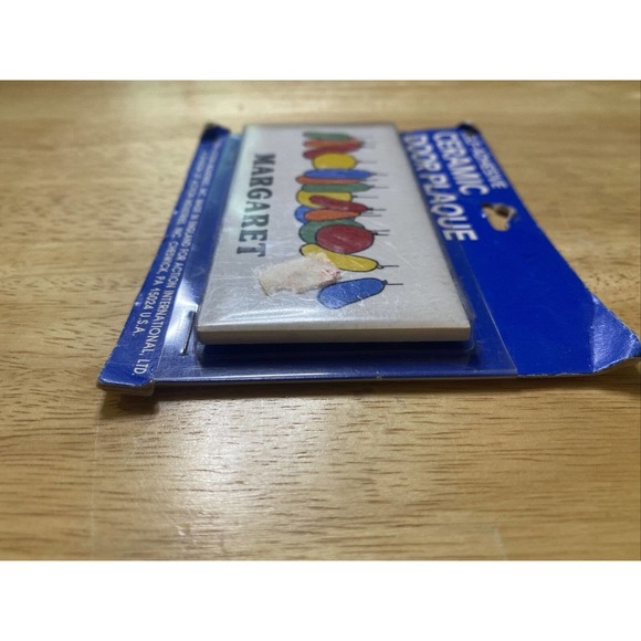 Vintage Retro Margaret With Balloons Dead Stock Ceramic Door Name Wall Sign New - Picture 8 of 12